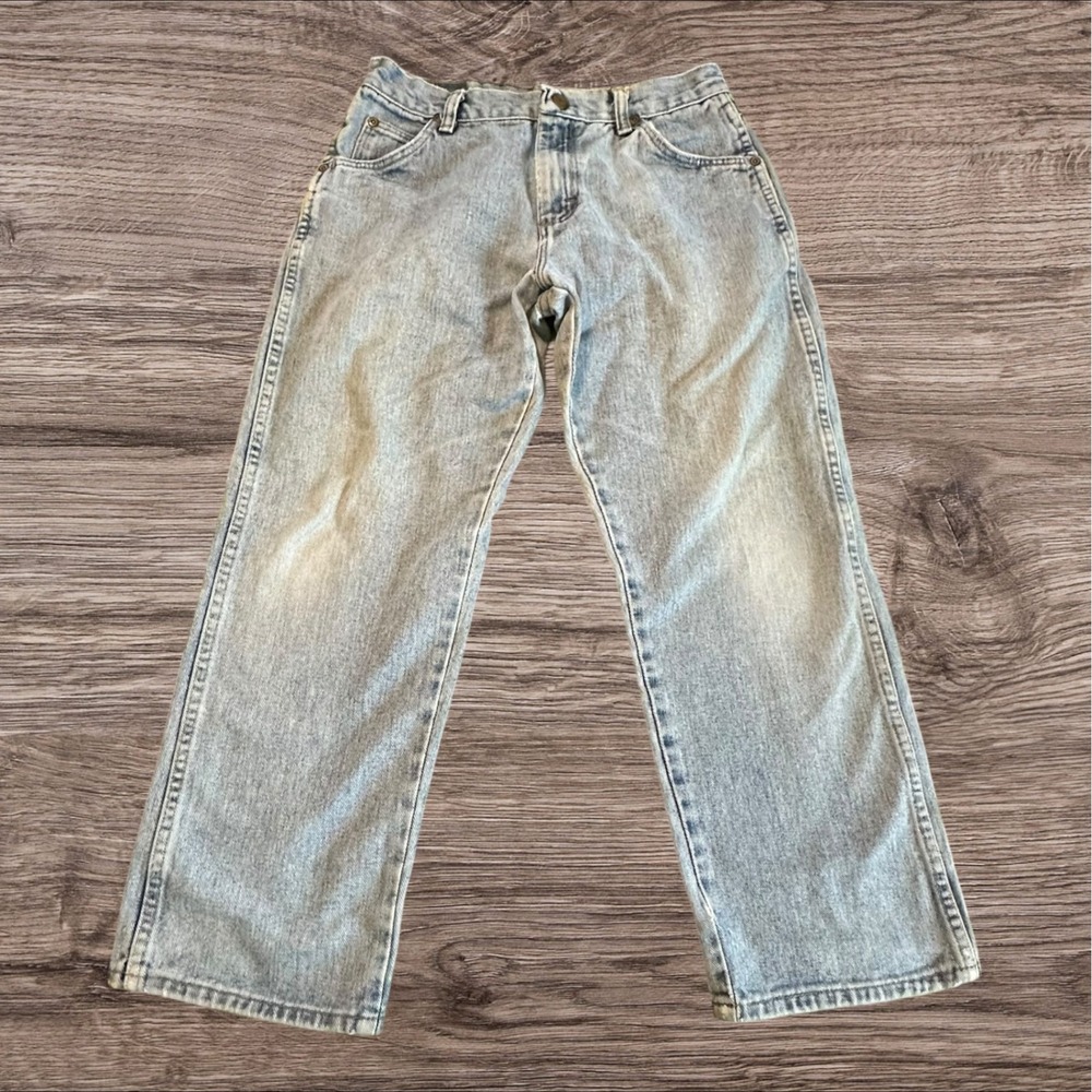 Wrangler Vintage‎ Light Wash Straight Leg Denim Jeans 95EHUVW Boys 12 Husky